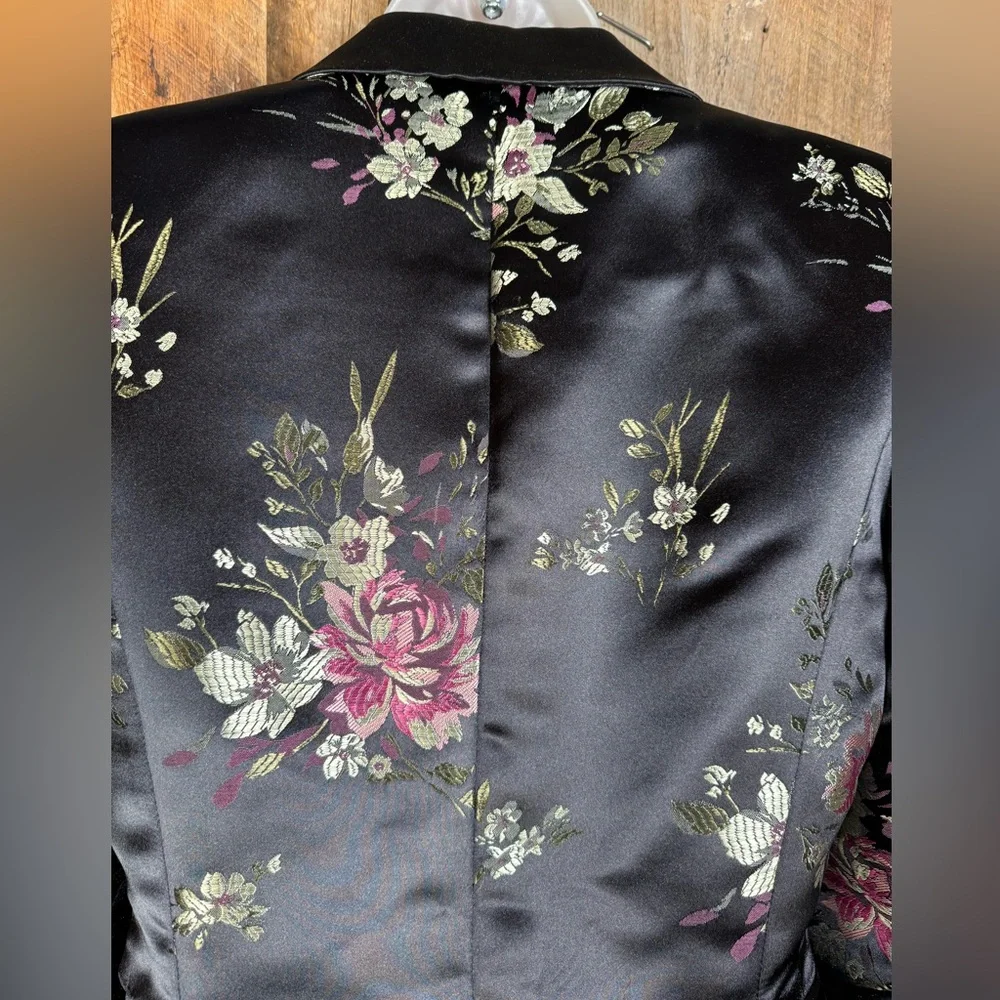 Zara Basic Jacquard Tuxedo Blazer - Size X-Small - Picture 8 of 16